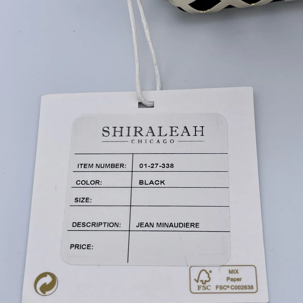 SHIRALEAH 🖤 NWT ‘Jean Minaudiere’ Black & Gold Evening Clutch - Picture 11 of 13
